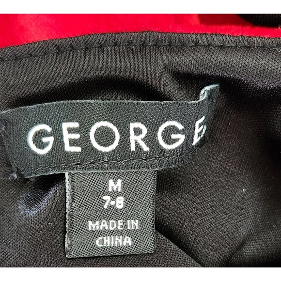 RED Holiday Dress Sequined front. KEYHOLE BACK 7-8 - Picture 4 of 10